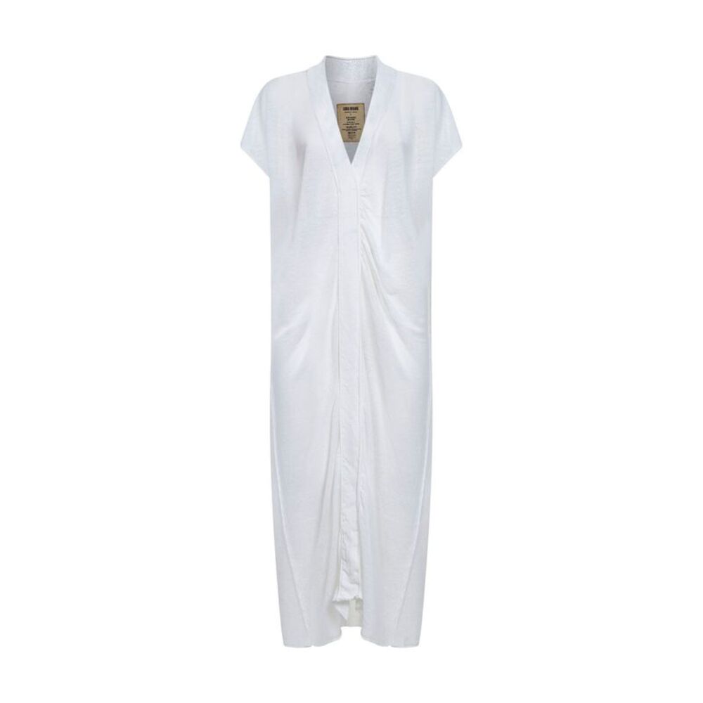 Uma Wang Women White Linen Blend Knit Long Dress